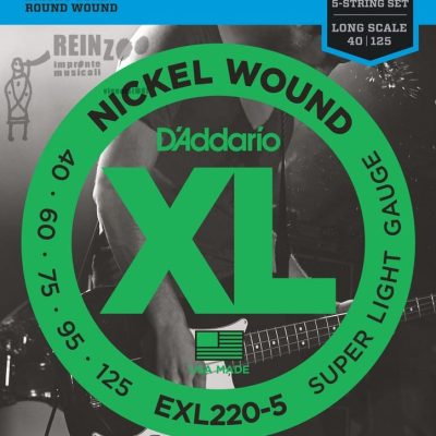 D’Addario Electric Bass XL Environmental 5 String .040 – .125 EXL220-5