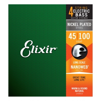 ELIXIR 14052 ELECTRIC BASS NICKEL PLATED STEEL NANOWEB