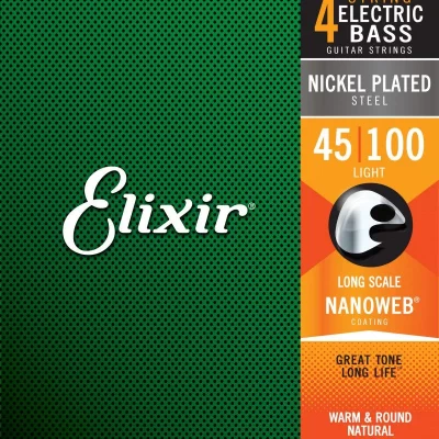 ELIXIR 14052 ELECTRIC BASS NICKEL PLATED STEEL NANOWEB