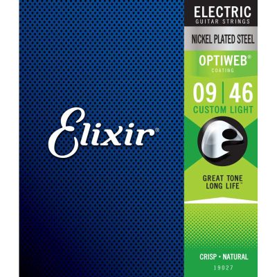 ELIXIR 19027 Electric Nickel Plated Steel OPTIWEB