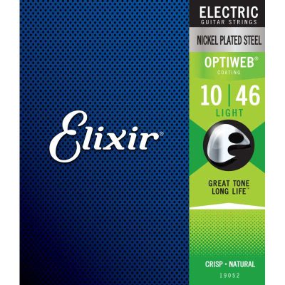 ELIXIR 19052 Electric Nickel Plated Steel OPTIWEB