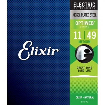 ELIXIR 19102 Electric Nickel Plated Steel OPTIWEB