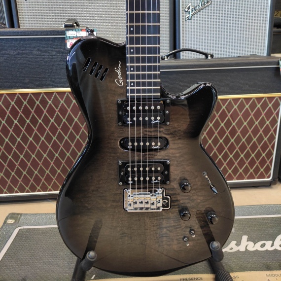 GODIN XTSA Piezo Midi Trans Black Flame -USATO IN GARANZIA- - immagine 2