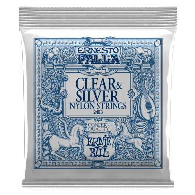 ERNIE BALL Nylon Ernesto Palla Clear & Silver 2403