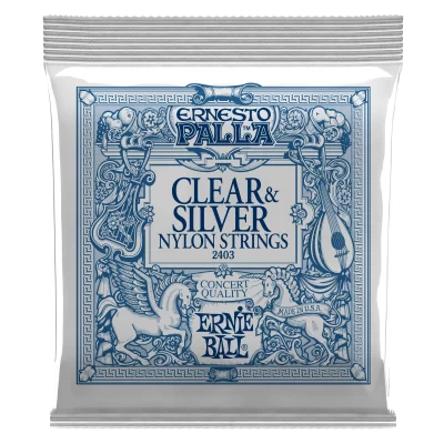 ERNIE BALL Nylon Ernesto Palla Clear & Silver 2403