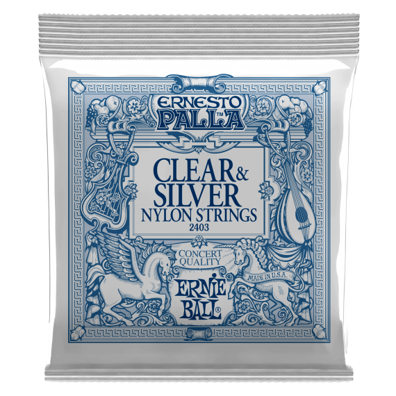 ERNIE BALL Nylon Ernesto Palla Clear & Silver 2403