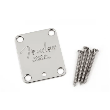 FENDER 4-Bolt American Series Guitar Neck Plate with "Fender Corona" Stamp