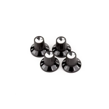 FENDER Manopole Black-Silver Skirted (1-10) Push-On Amplifier Knobs