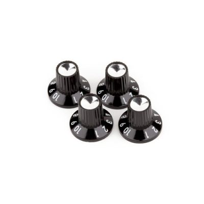 FENDER Manopole Black-Silver Skirted (1-10) Push-On Amplifier Knobs