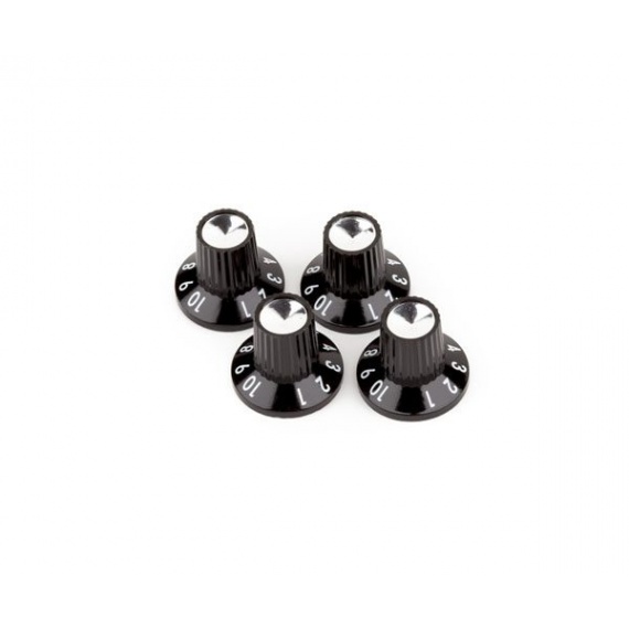 FENDER Manopole Black-Silver Skirted (1-10) Push-On Amplifier Knobs