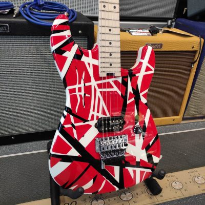 EVH Striped Series Red with Black Stripes