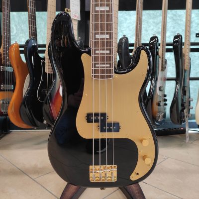 SQUIER 40th Anniversary Precision Bass Gold Edition Black