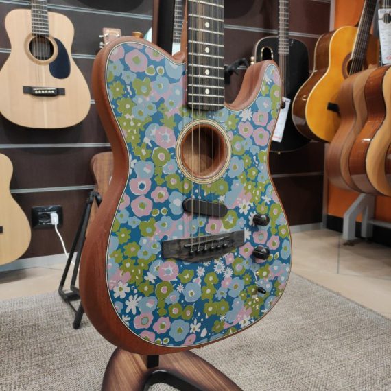 FENDER American Acoustasonic Telecaster Blue Flower - EX DEMO - - immagine 2