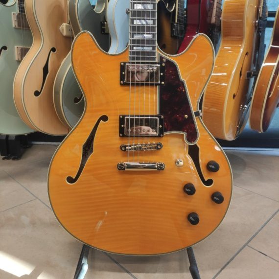 D'ANGELICO Excel DC Vintage Natural (with stop-bar tailpiece)