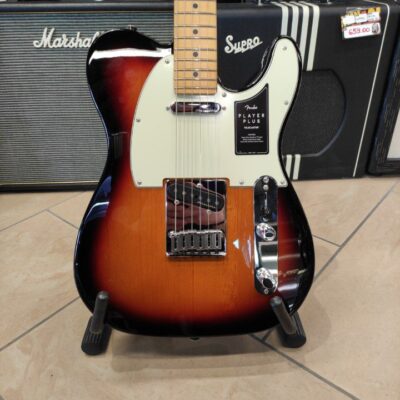 FENDER Player Plus Telecaster 3-Color Sunburst – USATO IN GARANZIA –