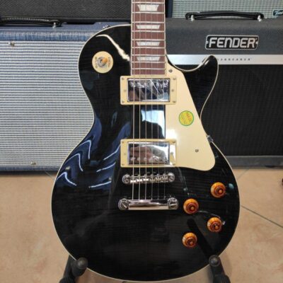 TOKAI LP Style Flame See Through Black