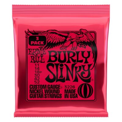 ERNIE BALL 3226 Burly Slinky Nckl Wnd 3 Pk 11 52