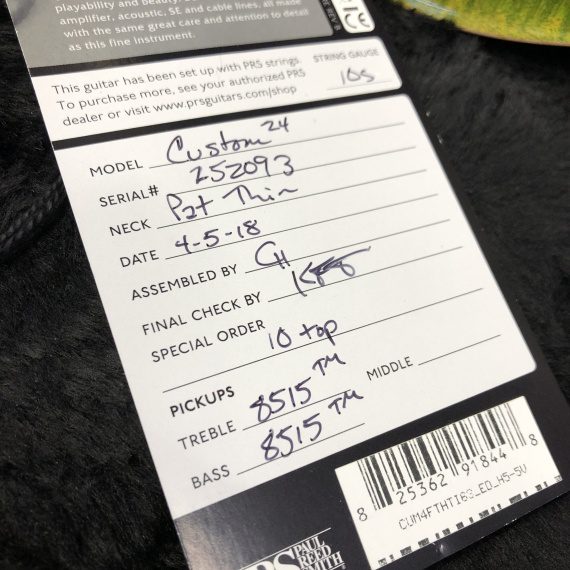 PRS Custom 24 Eriza Verde 10-Top 2018 - USATO IN GARANZIA - - immagine 13